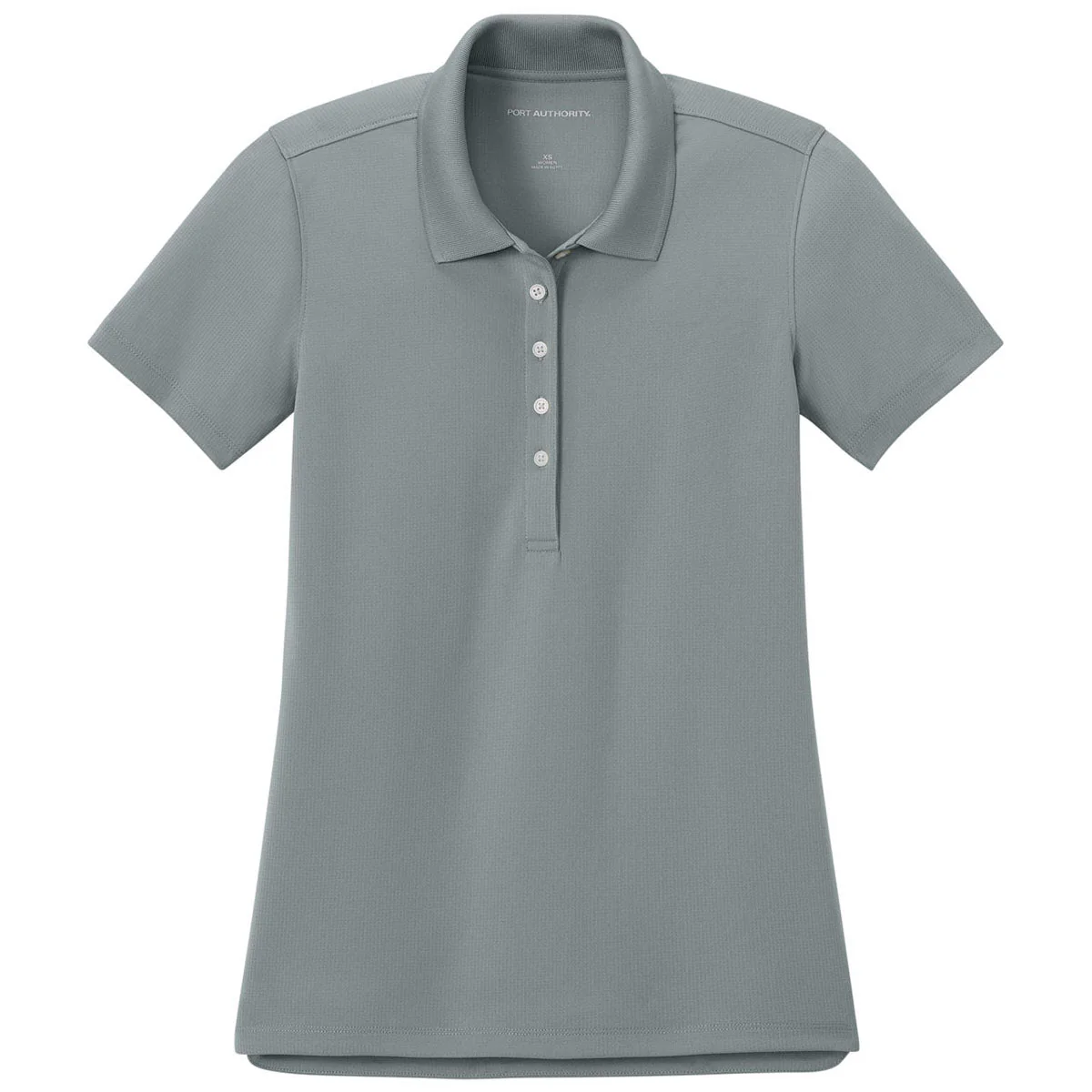 Port Authority Women's Light Sterling Grey Dry Zone Stain-Release Grid Polo