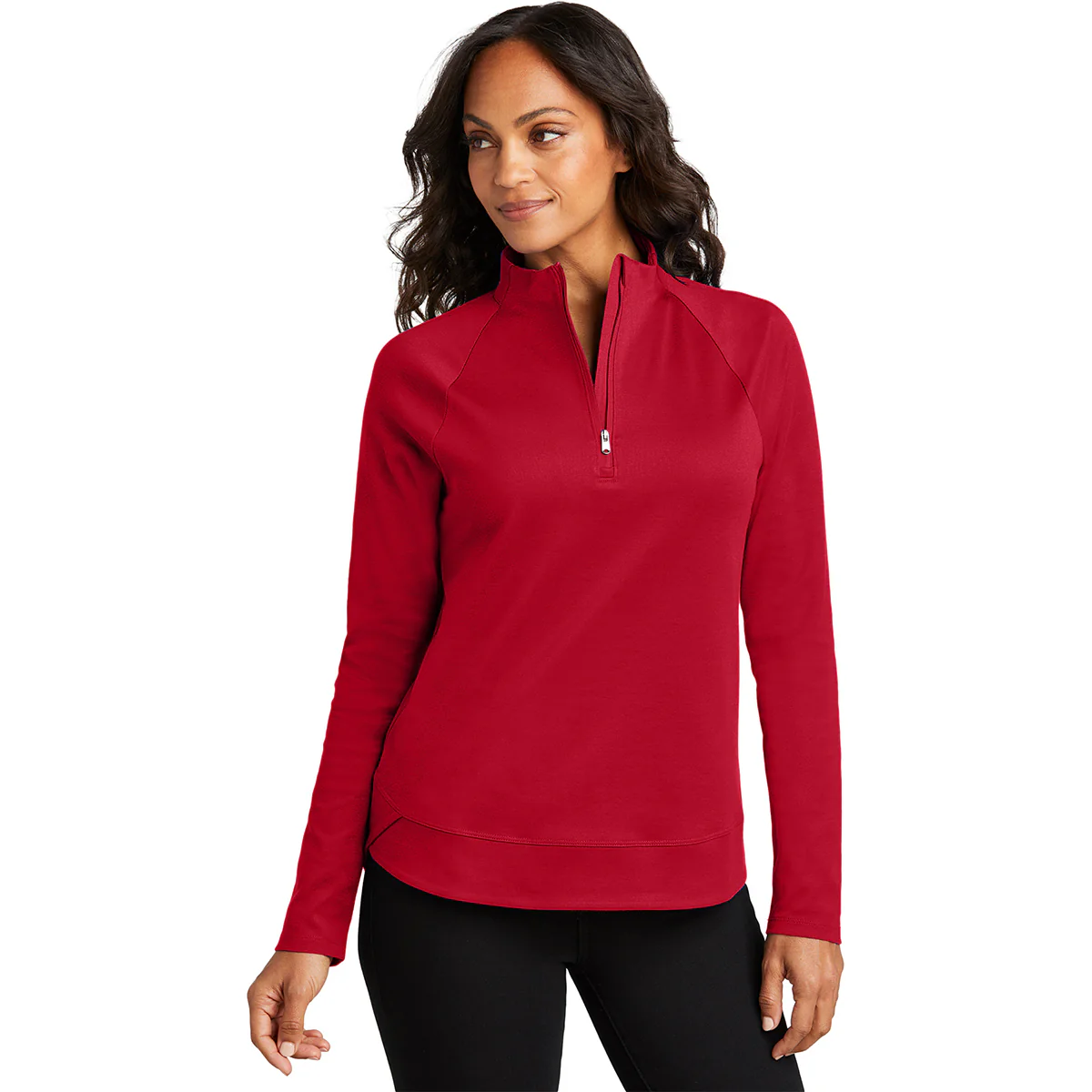 Port Authority Women's Rich Red C-FREE Cypress 1/4 Zip - Image 3