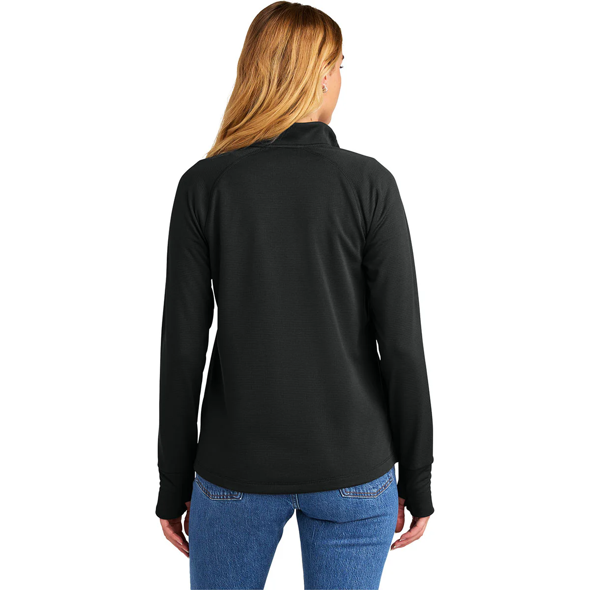 New Era Women's Black Stand Out 1/4-Zip - Image 4