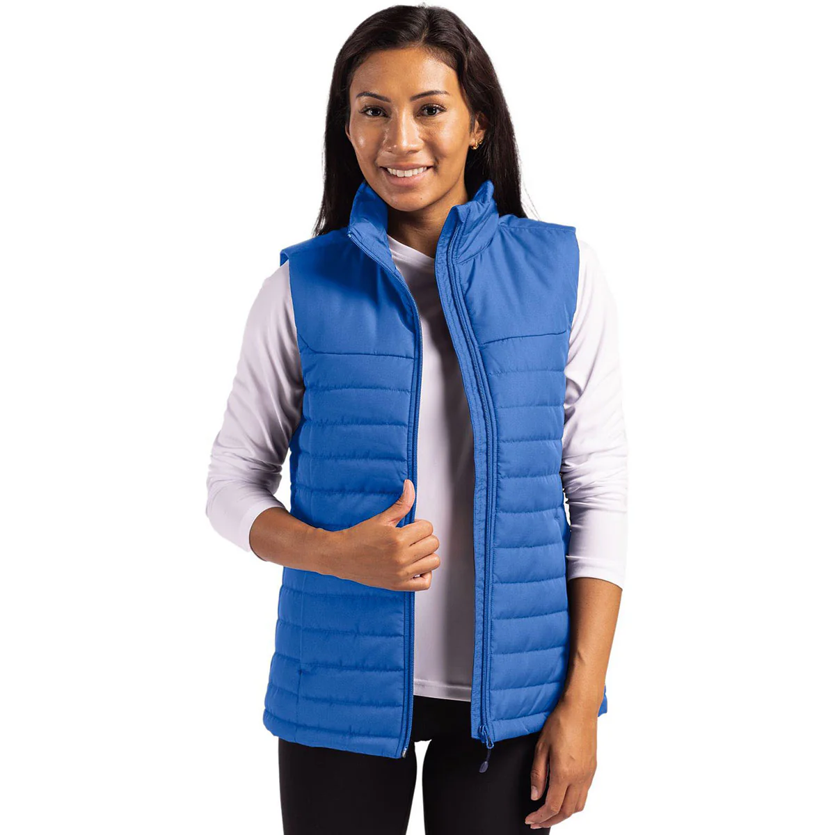 Clique Women's Royal Blue Elevation Eco Full Zip Puffer Vest - Image 3