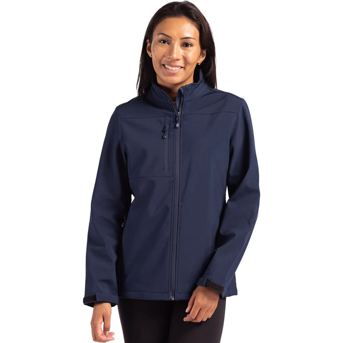 Clique Women's Dark Navy Tempest Waterproof Full Zip Softshell Jacket - Image 3