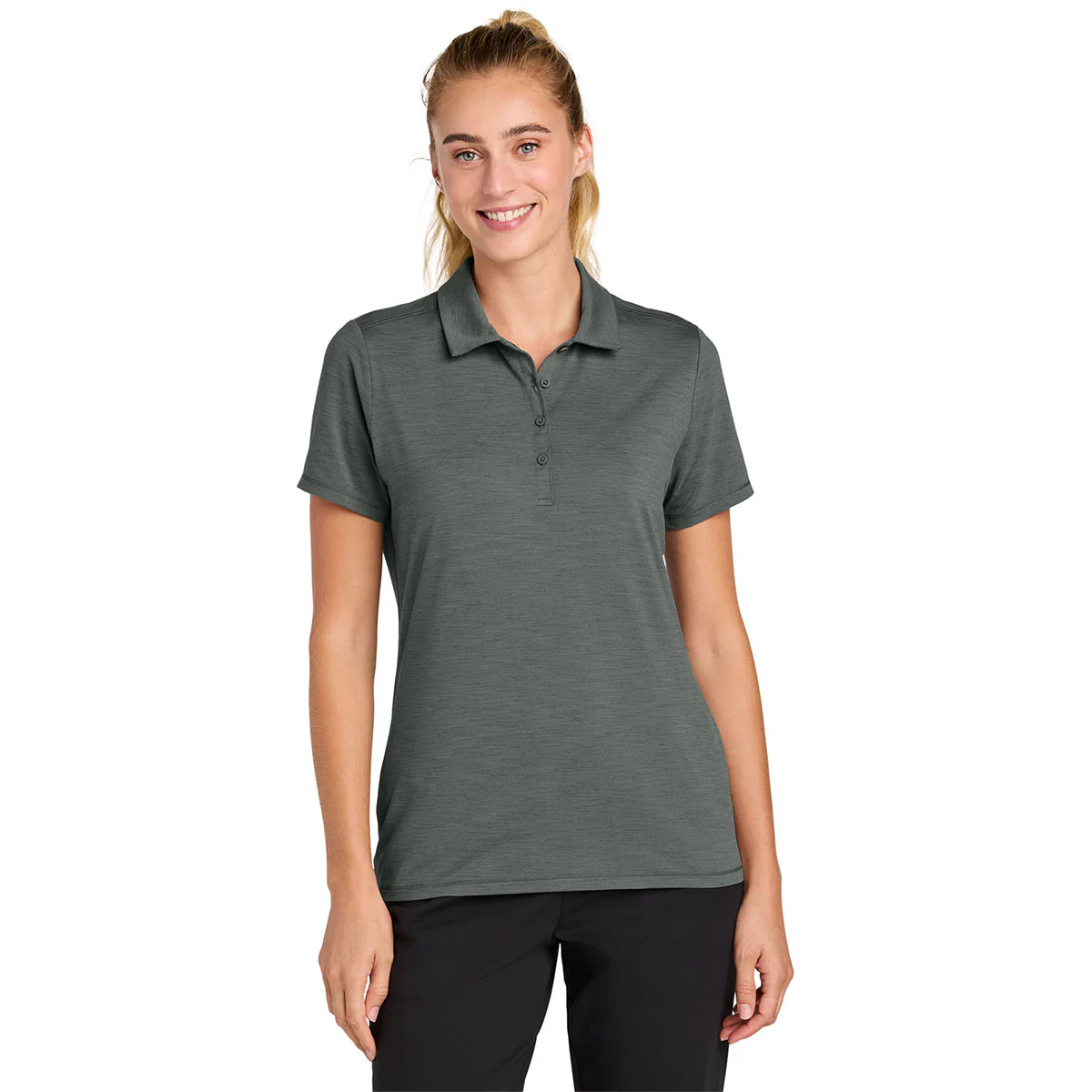 Sport-Tek Women's Shadow Grey Versa Polo - Image 3