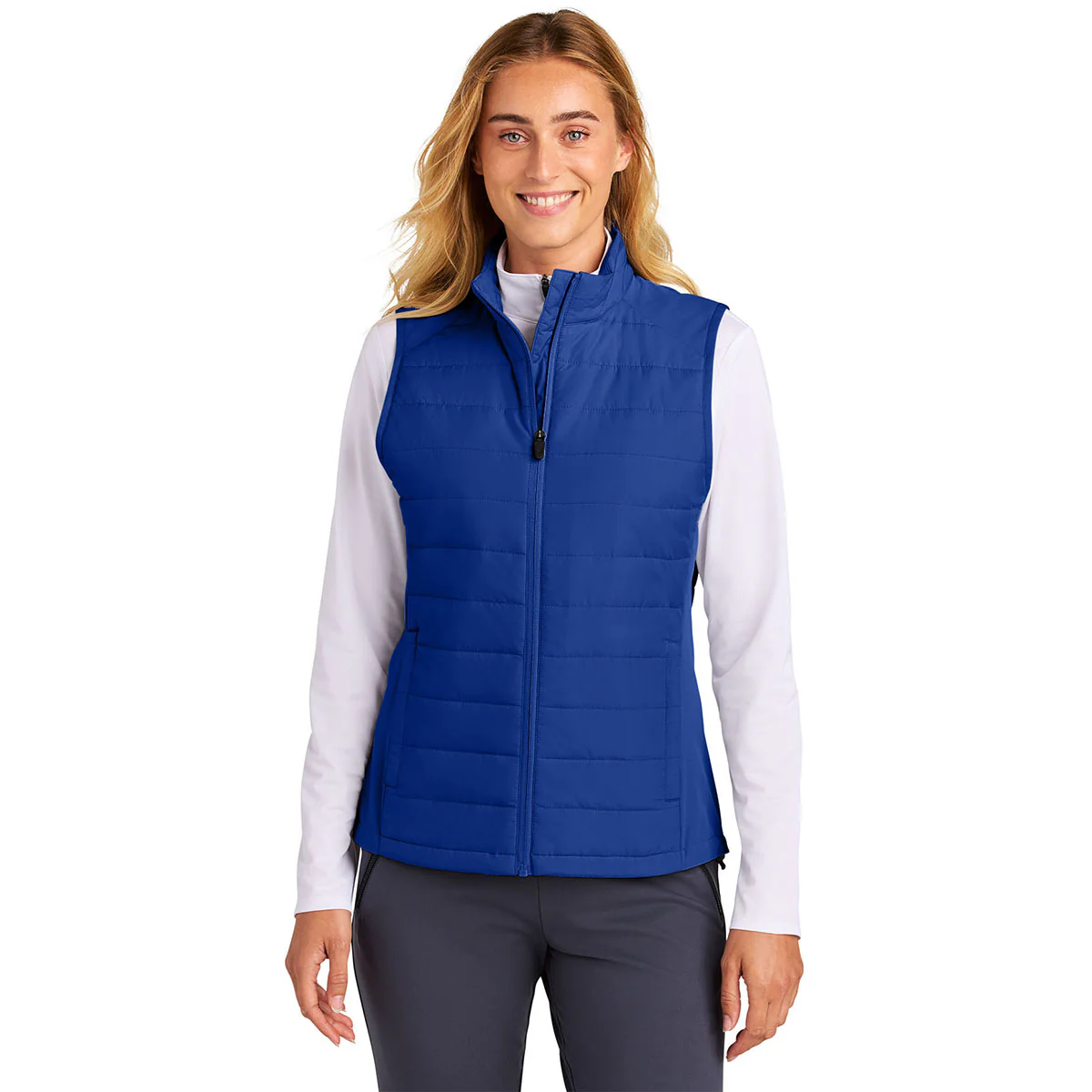 Sport-Tek Women's True Royal Teknical Hybrid Vest - Image 3