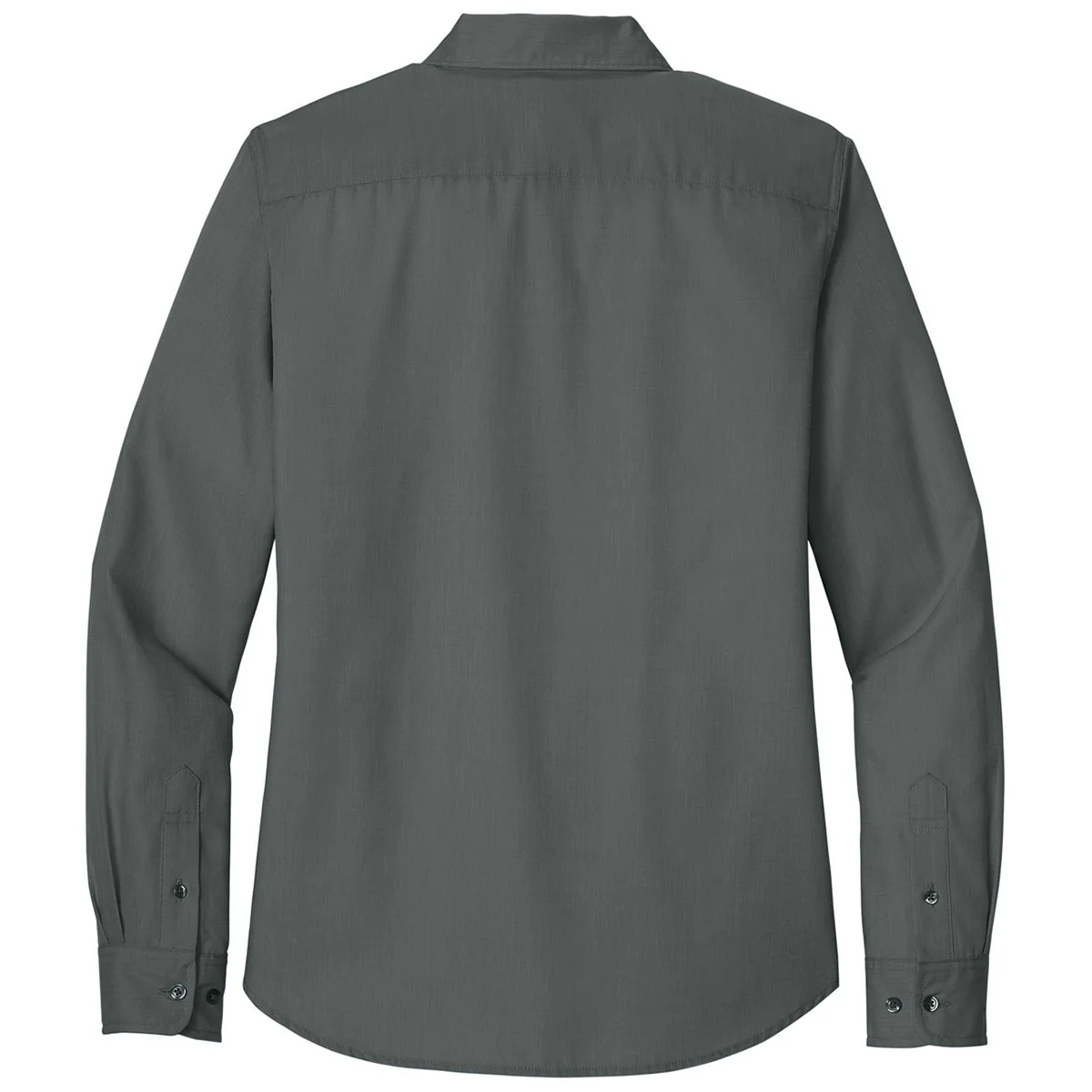 Port Authority Women's Deep Black Long Sleeve Nailhead Easy Care Shirt - Image 2