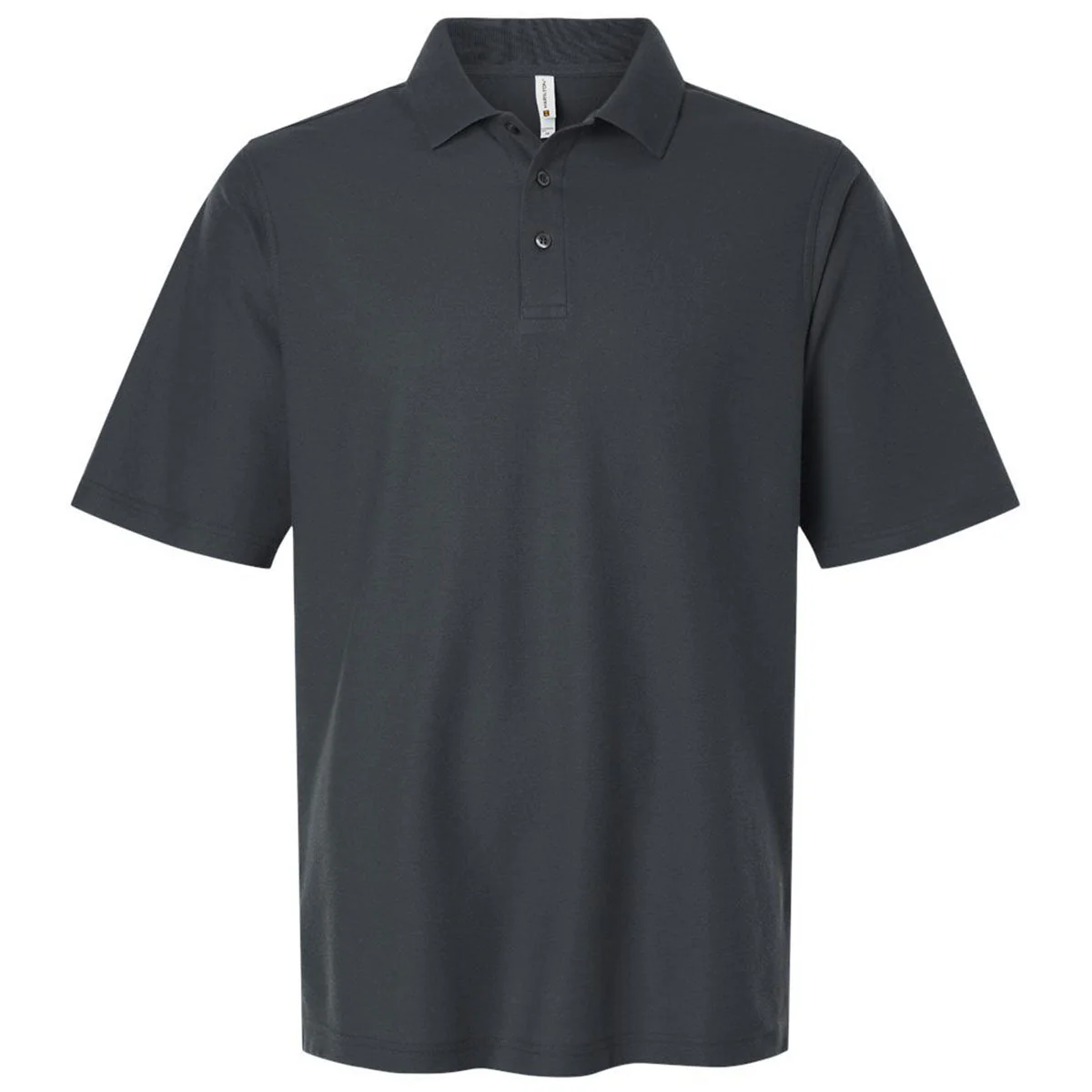 Harriton Men's Dark Charcoal Tall Maverick CVC Pique Polo