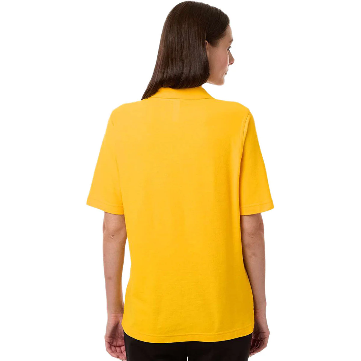 Harriton Women's Sunray Yellow Maverick CVC Pique Polo - Image 4