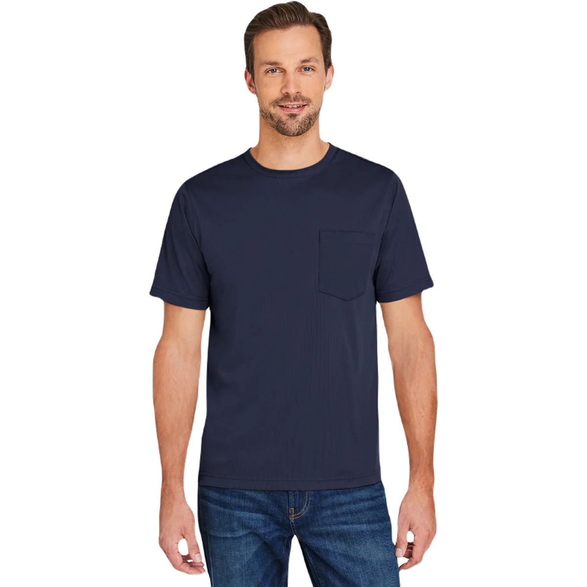 Harriton Unisex Dark Navy Charge Snag and Soil Protect - Image 4