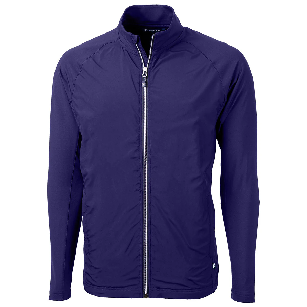 Cutter & Buck Men's College Purple Adapt Eco Knit Hybrid Recycled Full Zip Jacket