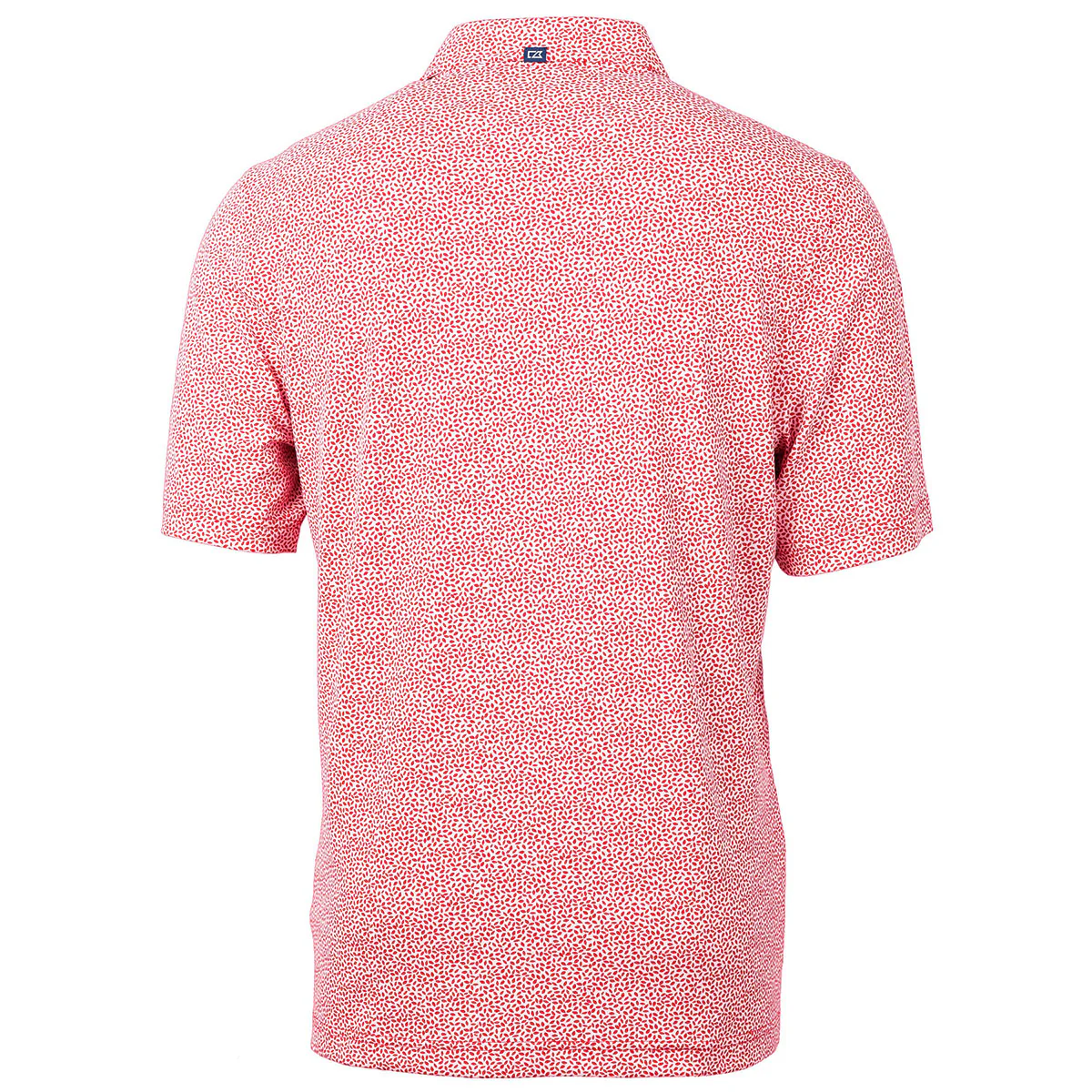 Cutter & Buck Men's Red Virtue Eco Pique Botanical Print Recycled Polo - Image 2