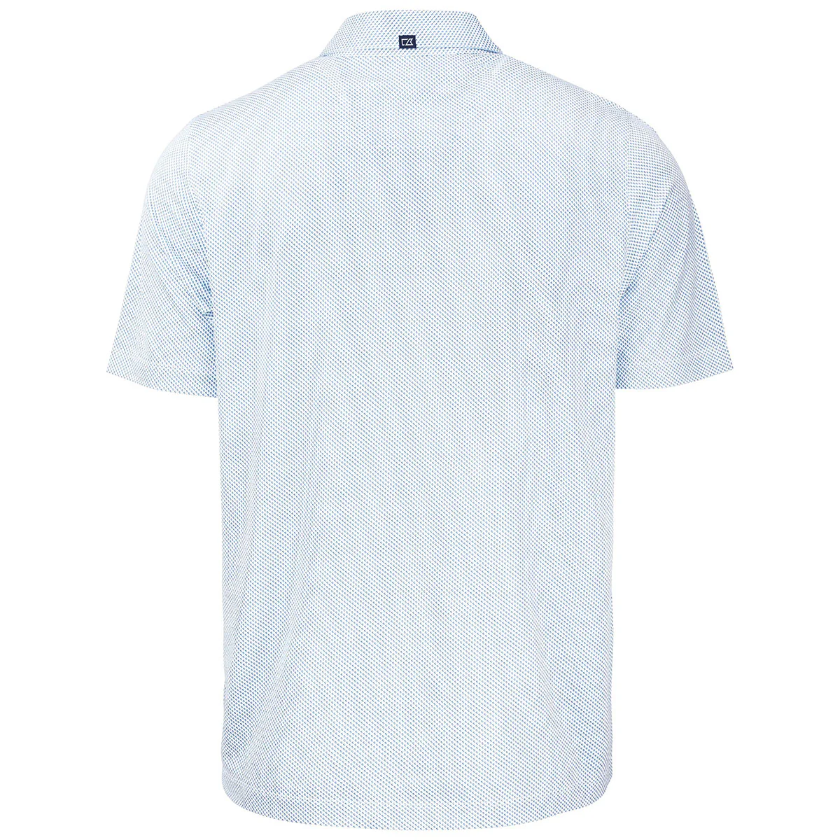 Cutter & Buck Men's White/Atlas Pike Eco Symmetry Print Stretch Recycled Polo - Image 2