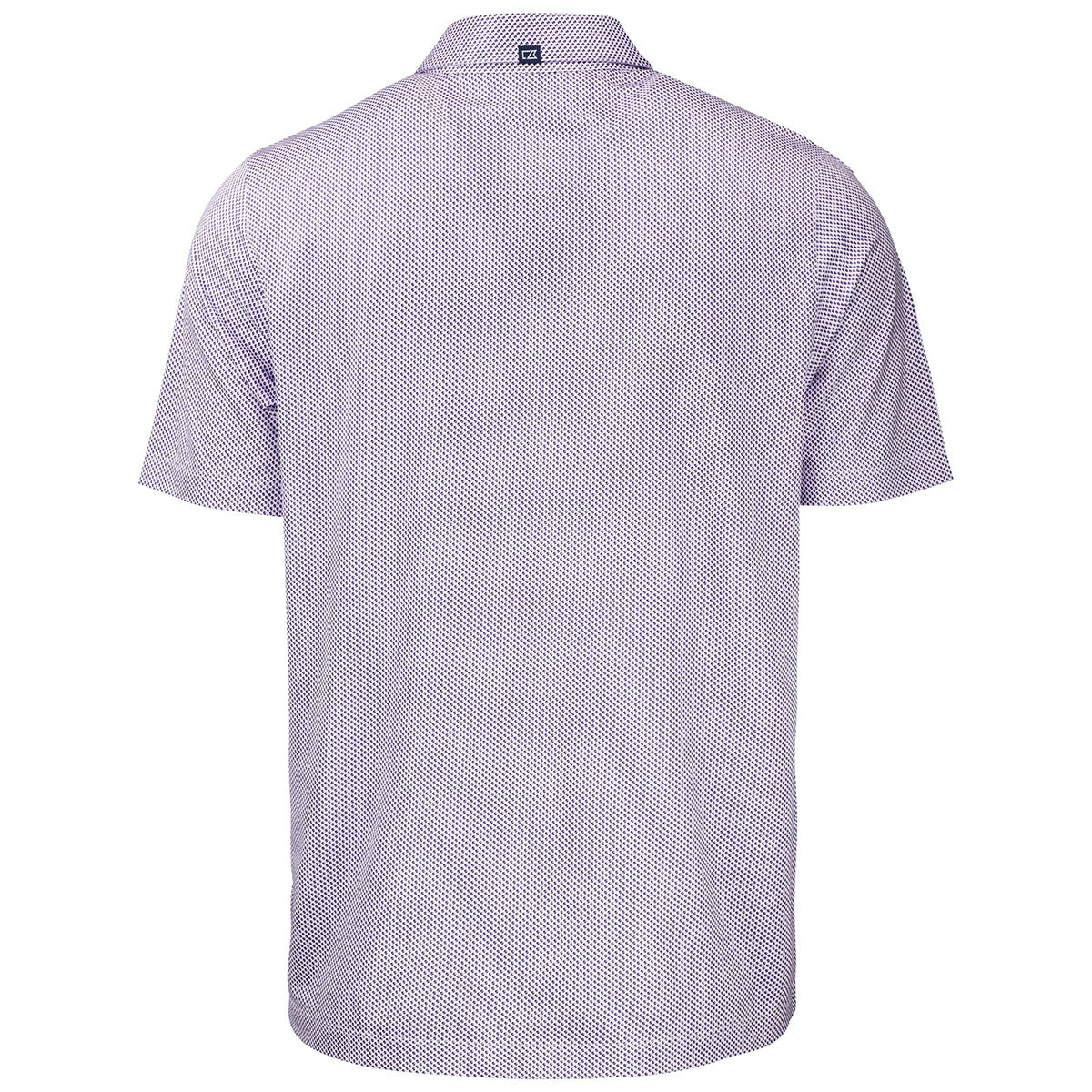 Cutter & Buck Men's White/College Purple Pike Eco Symmetry Print Stretch Recycled Polo - Image 2