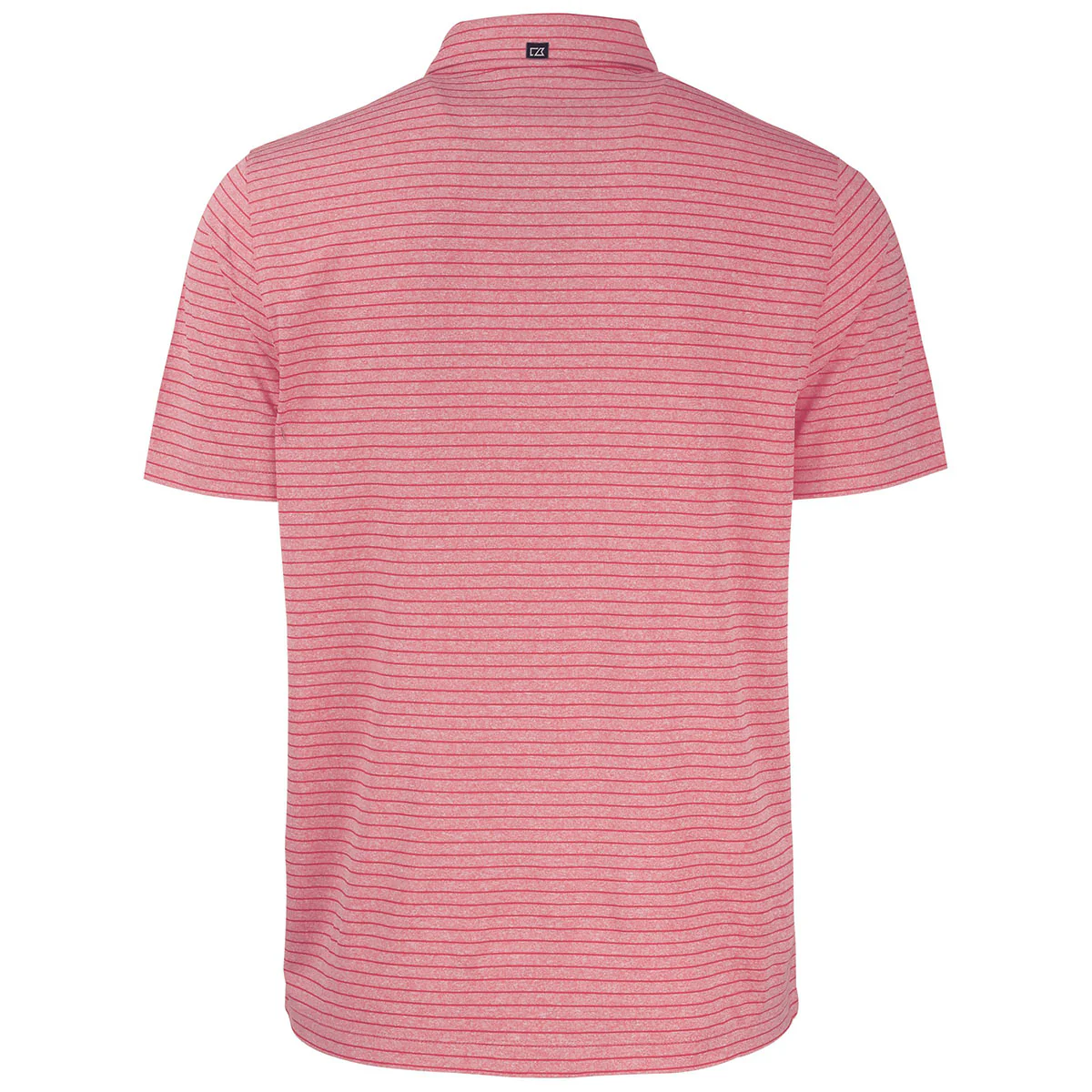 Cutter & Buck Men's Cardinal Red Heather Forge Eco Heather Stripe Stretch Recycled Polo - Image 2