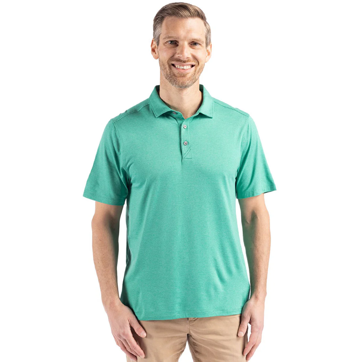 Cutter & Buck Men's Kelly Green Coastline Epic Comfort Eco Recycled Polo - Image 3