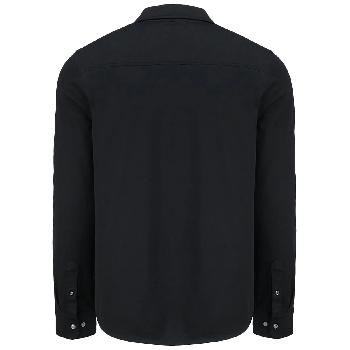 Cutter & Buck Men's Black Advantage Tri-Blend Eco Soft Pique Long Sleeve Knitted Button Down - Image 2