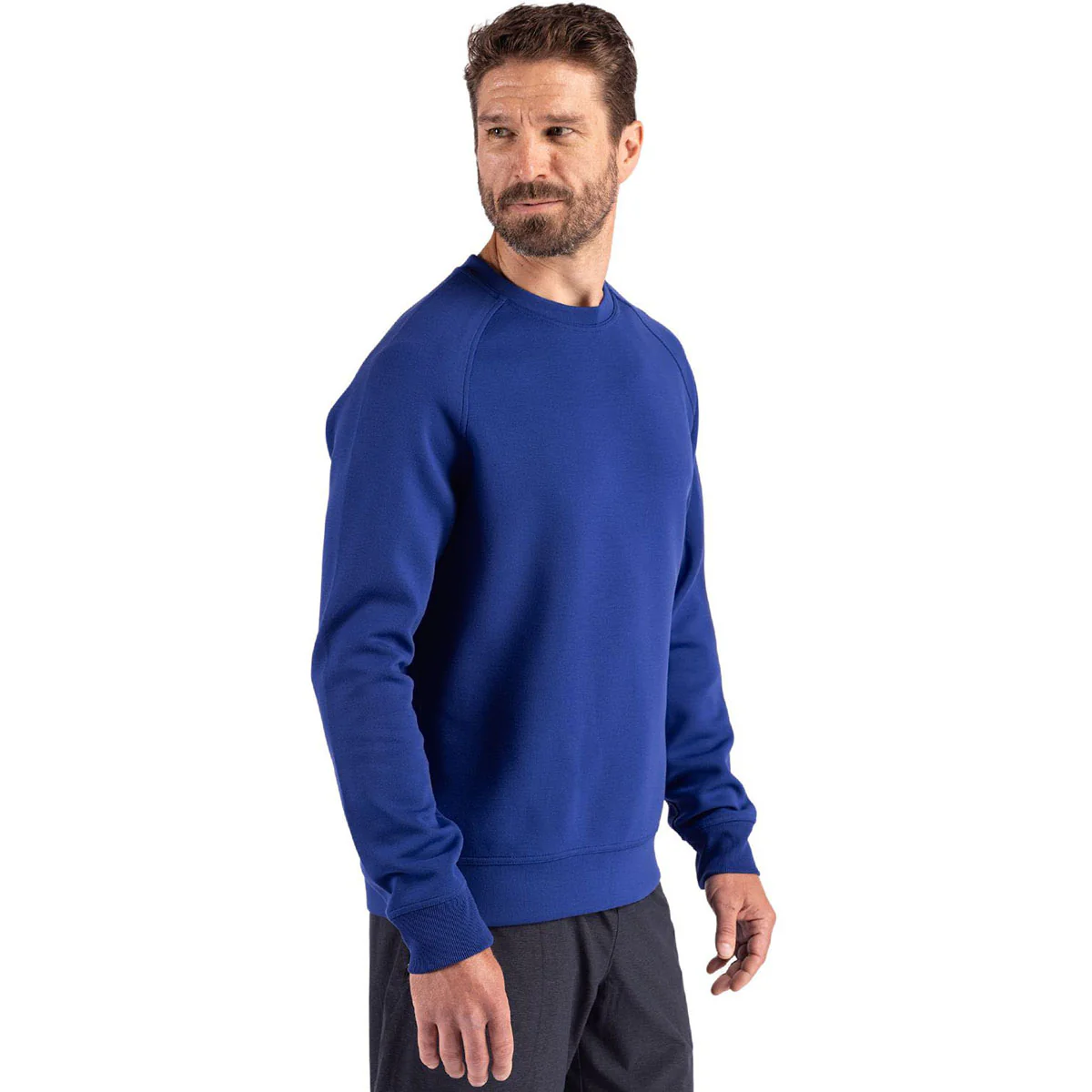 Cutter & Buck Men's Tour Blue Roam Recycled Crew Neck Pullover - Image 5