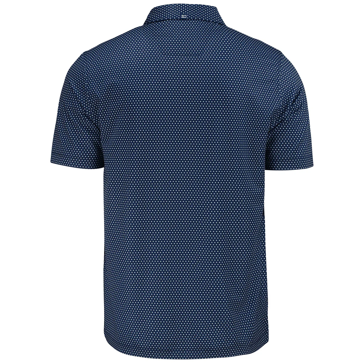 Cutter & Buck Men's Navy Blue Pike Eco Shadow Check Print Recycled Polo - Image 2