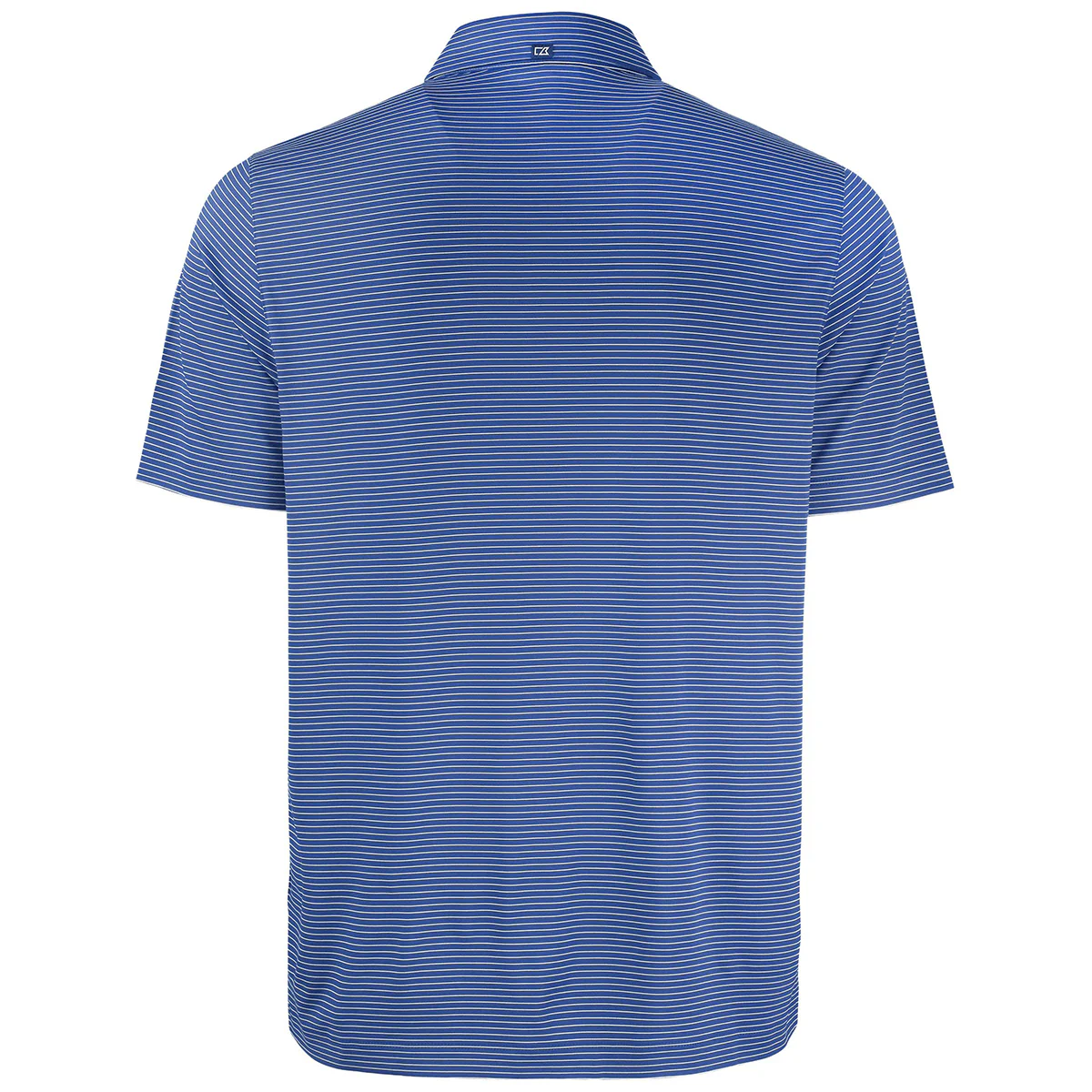 Cutter & Buck Men's Tour Blue/White Forge Eco Fine Line Stripe Stretch Recycled Polo - Image 2