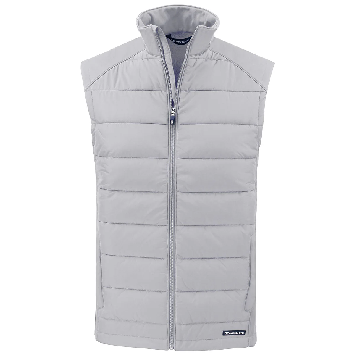 Cutter & Buck Men's CONCRETE Evoke Hybrid Eco Softshell Recycled Full Zip Vest
