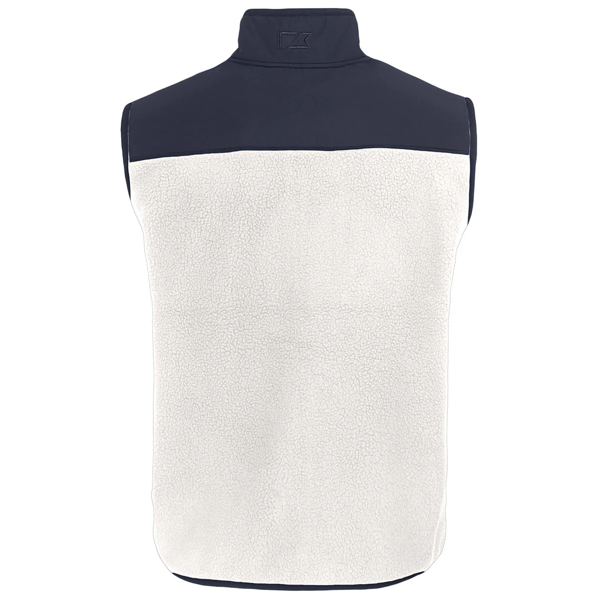 Cutter & Buck Men's Shell/Navy Blue Cascade Eco Sherpa Fleece Vest - Image 2