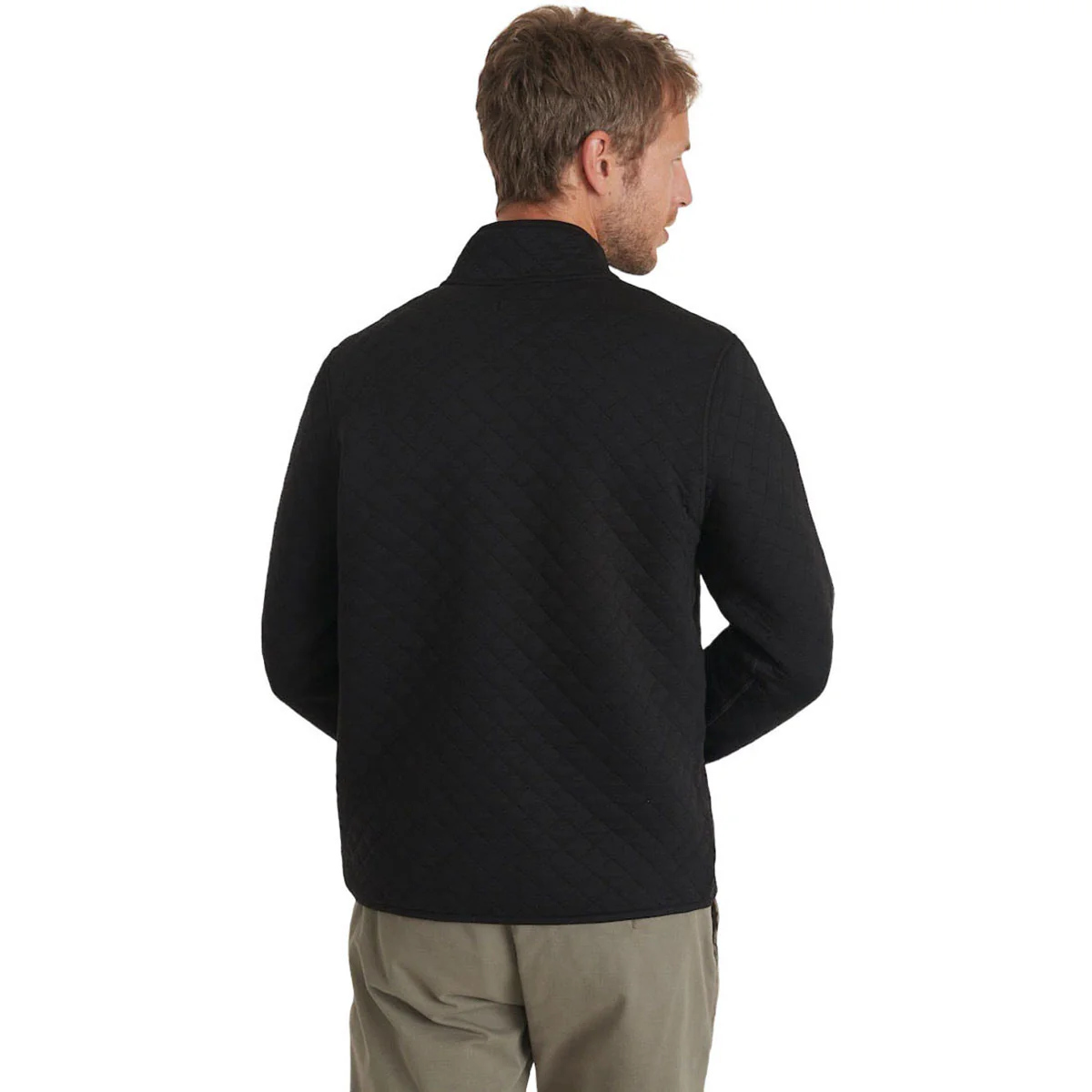Marine Layer Men's Black Heather Corbet Quilted Pullover - Image 4