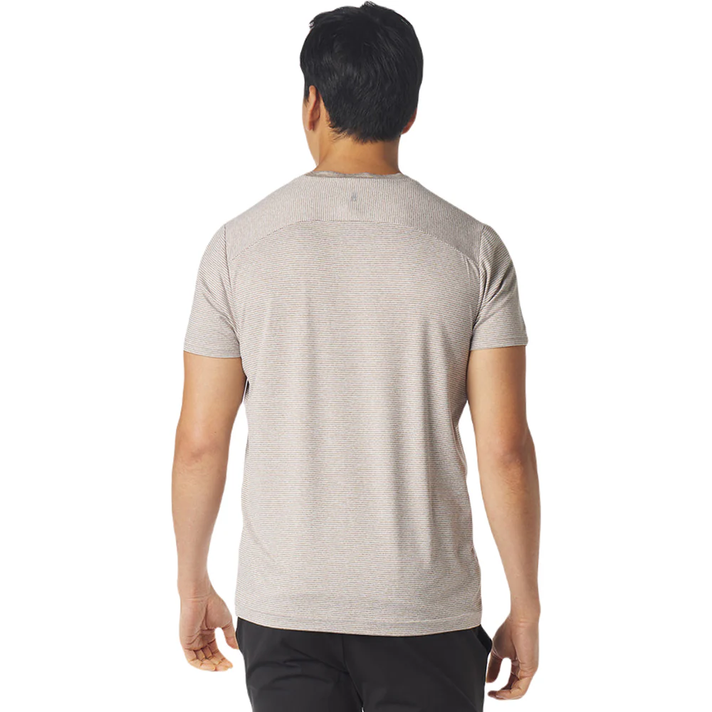 Glyder Men's Sand Stone and White Stripe Salton Short Sleeve - Image 3