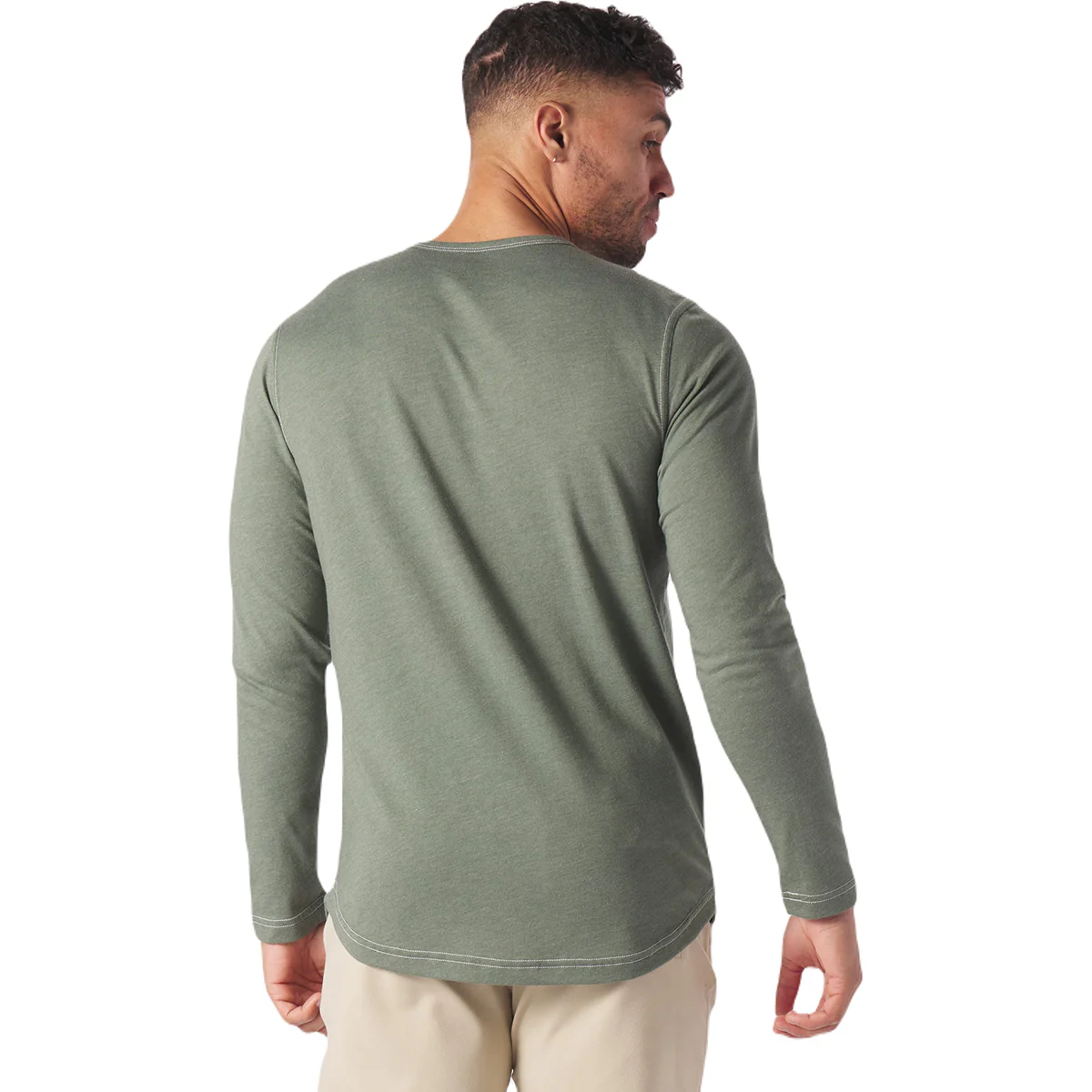 Glyder Men's Moss Do No Harm Long Sleeve Henley - Image 2