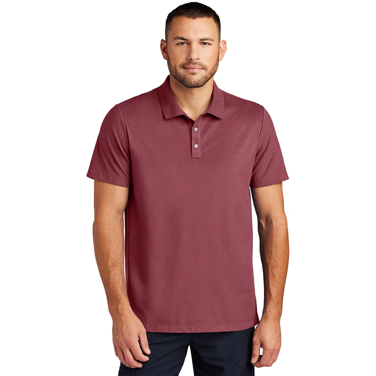 Mercer+Mettle Men's Rosewood Stretch Pique Polo - Image 3