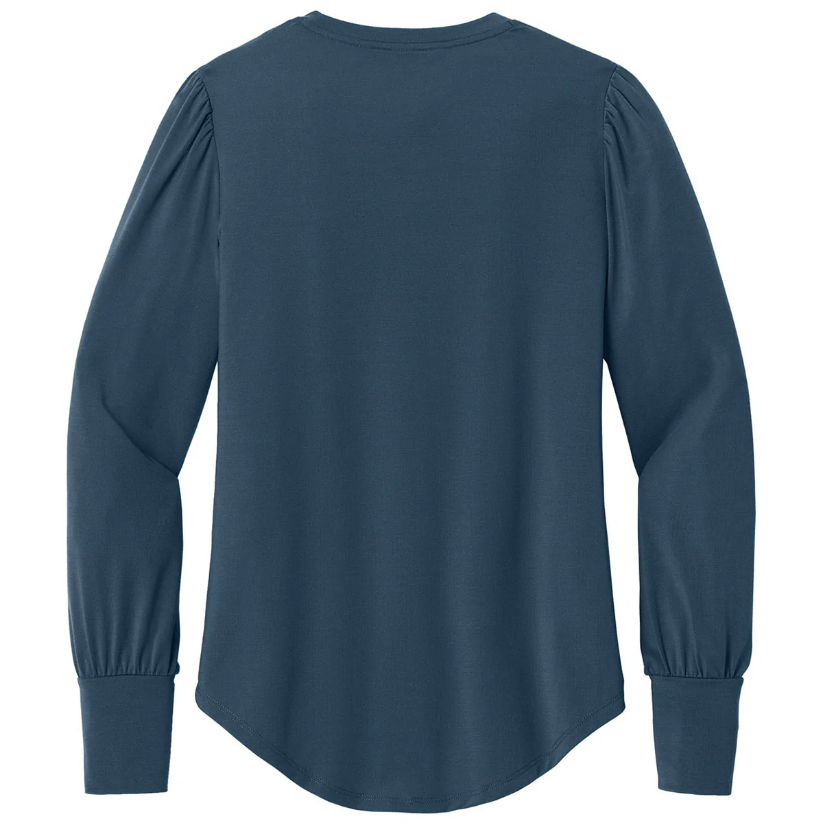 Mercer+Mettle Women's Insignia Blue Stretch Jersey Long Sleeve Blouson Top - Image 2