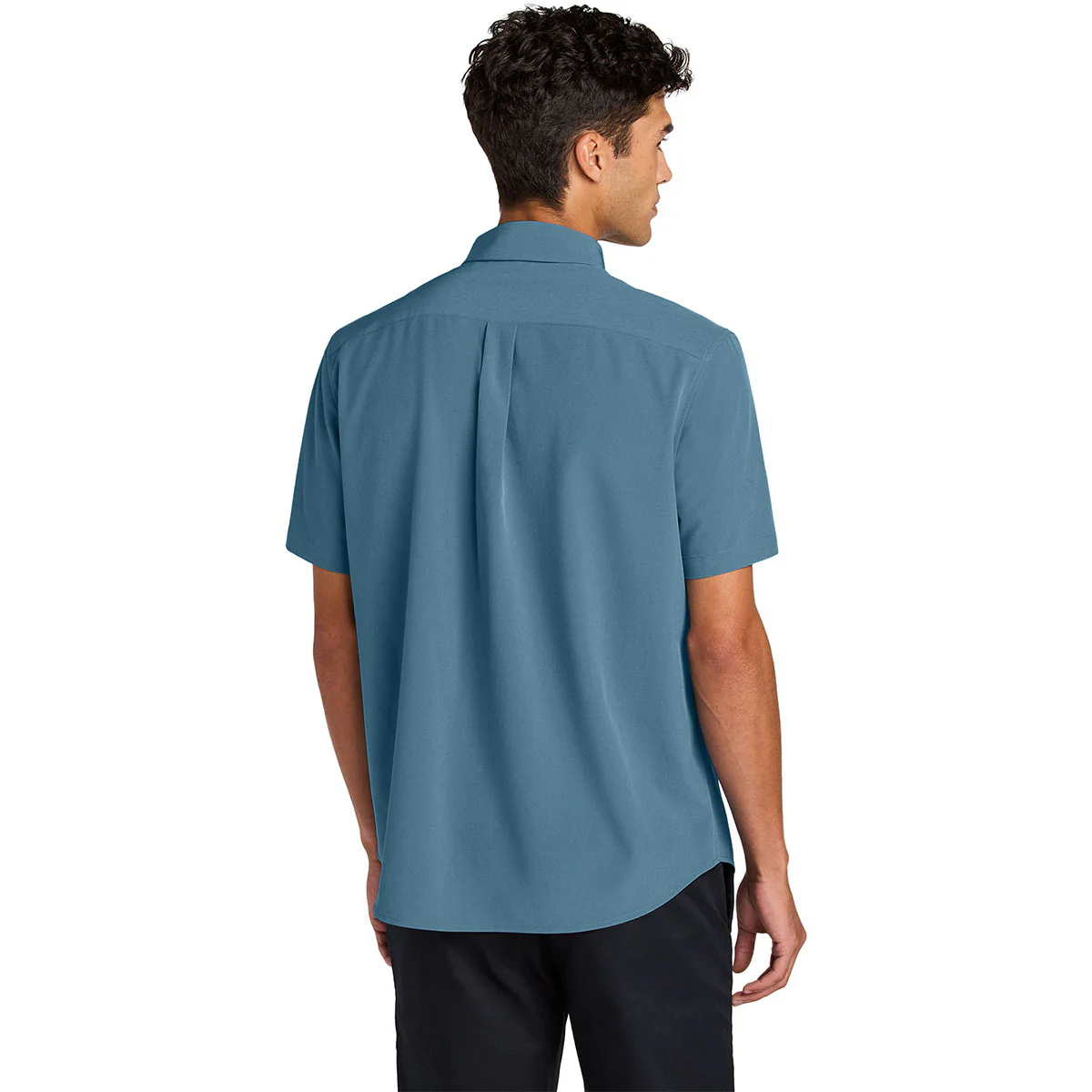 Mercer+Mettle Men's Harbor Blue Short Sleeve UV Capital Tech Shirt - Image 4