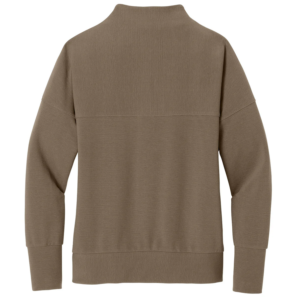 Mercer+Mettle Women's Warm Taupe Linear Texture 1/4-Zip - Image 2