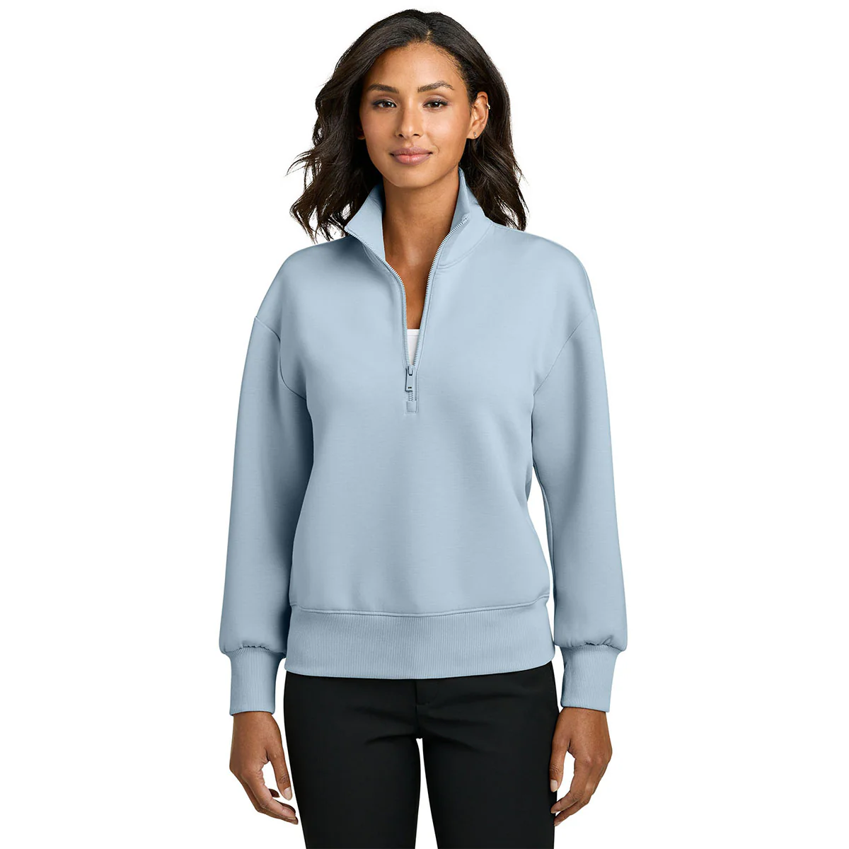 Mercer+Mettle Women's Celestial Blue Soft Spacer 1/4-Zip - Image 3