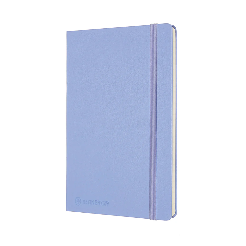 Moleskine Hydrangea Blue Hard Cover Ruled Large Notebook (5" x 8.25") - Image 3