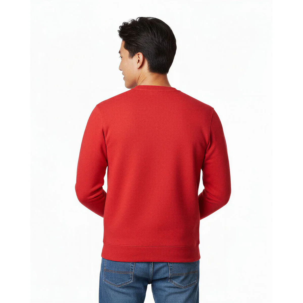 Clique Men's Red Haven Recycled Crewneck Sweatshirt - Image 4