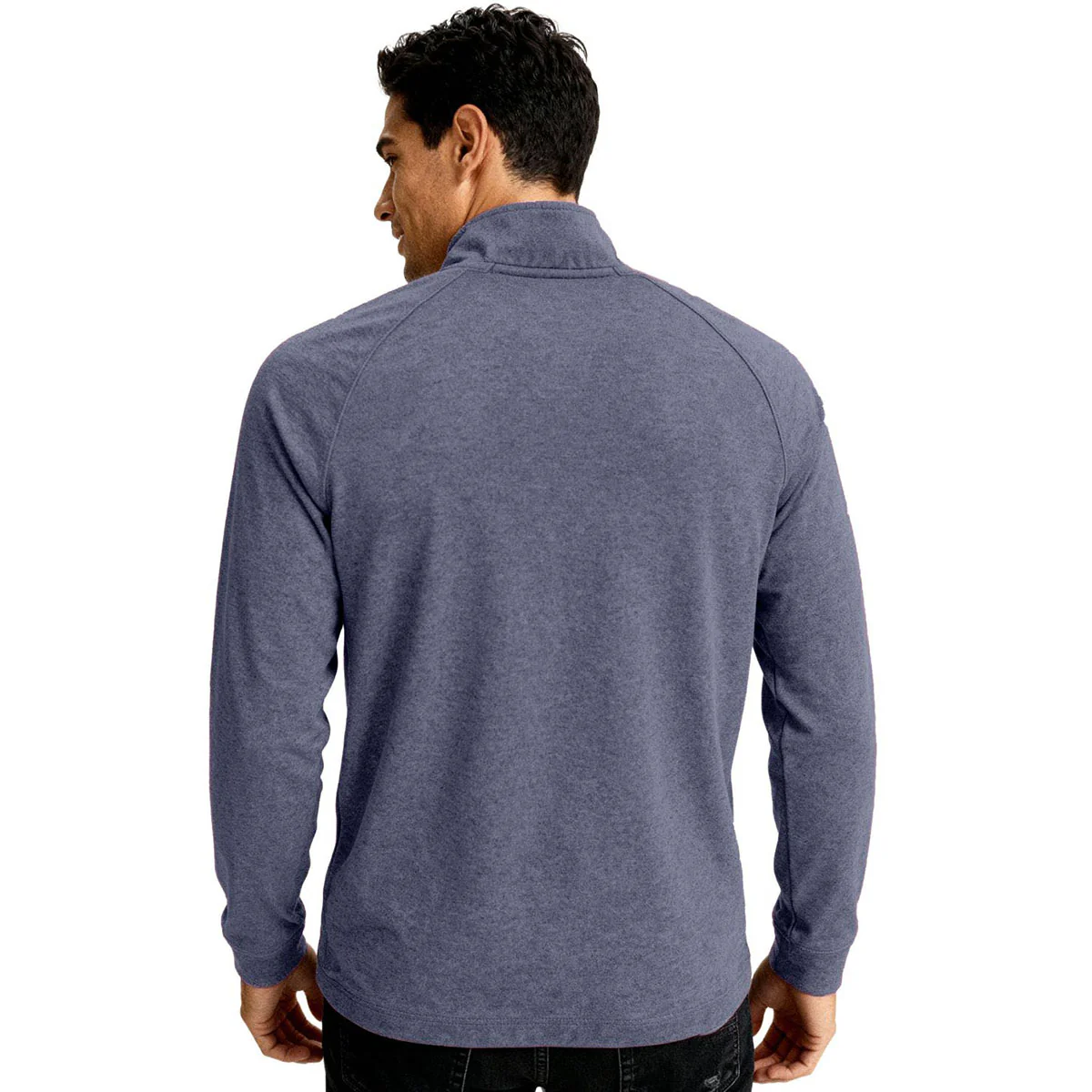 Clique Men's Navy Heather Dash Recycled Quarter Zip Pullover - Image 4