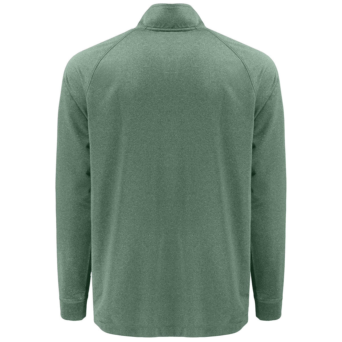 Clique Men's Bottle Green Heather Dash Recycled Quarter Zip Pullover - Image 2