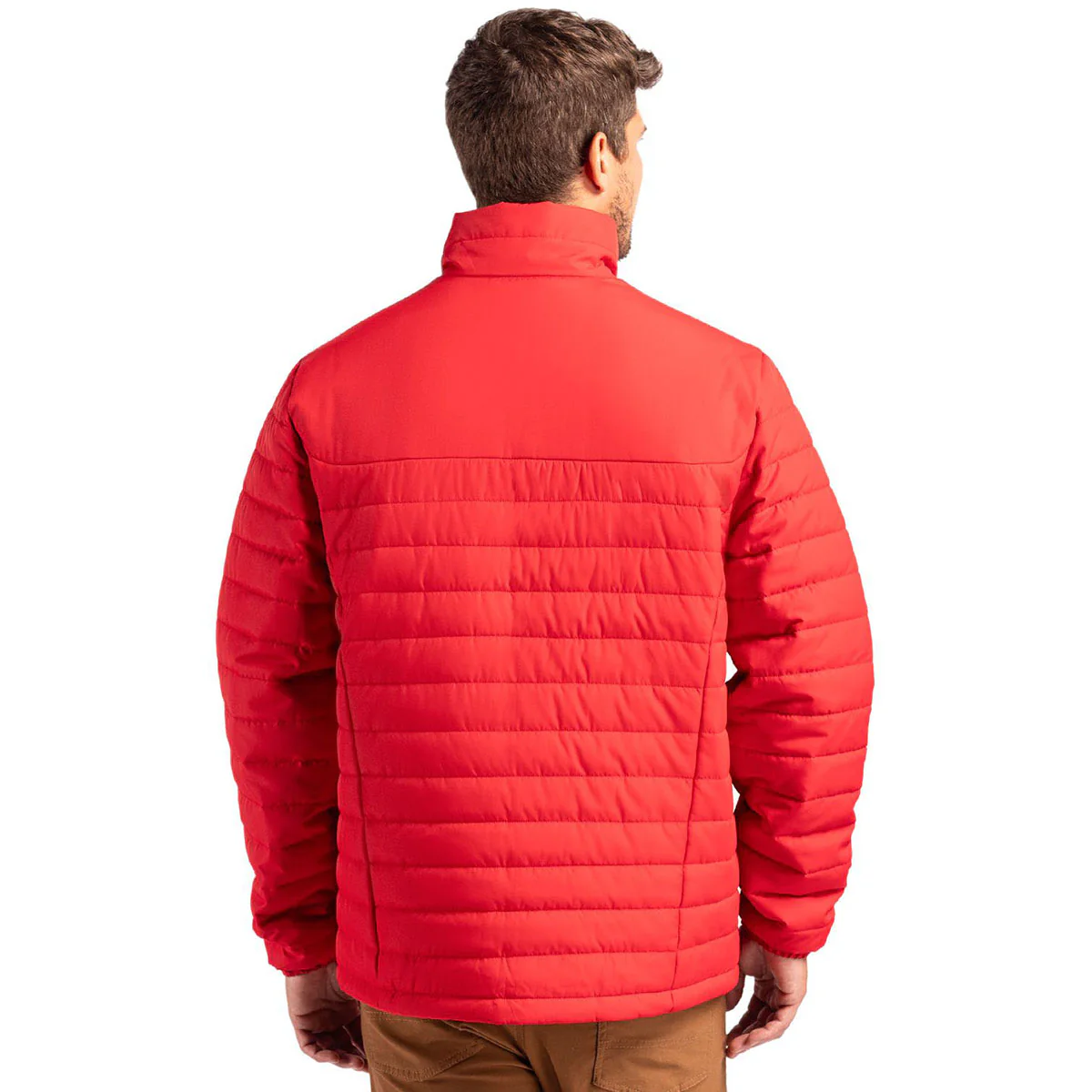 Clique Men's Red Elevation Eco Full Zip Puffer Jacket - Image 4