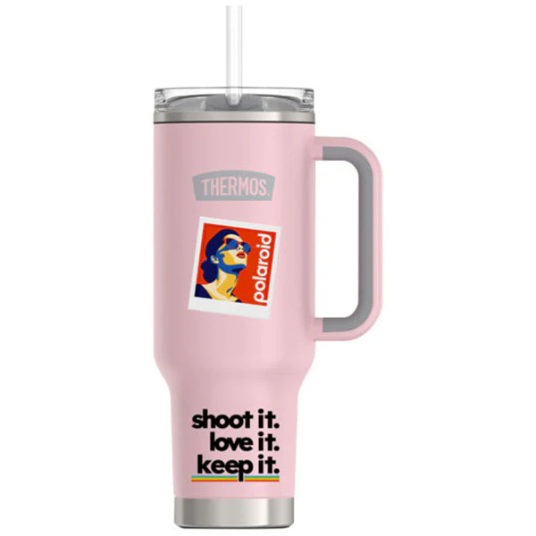 Thermos Sunset Pink 40oz Stainless Steel Cup Holder Mug - Image 3
