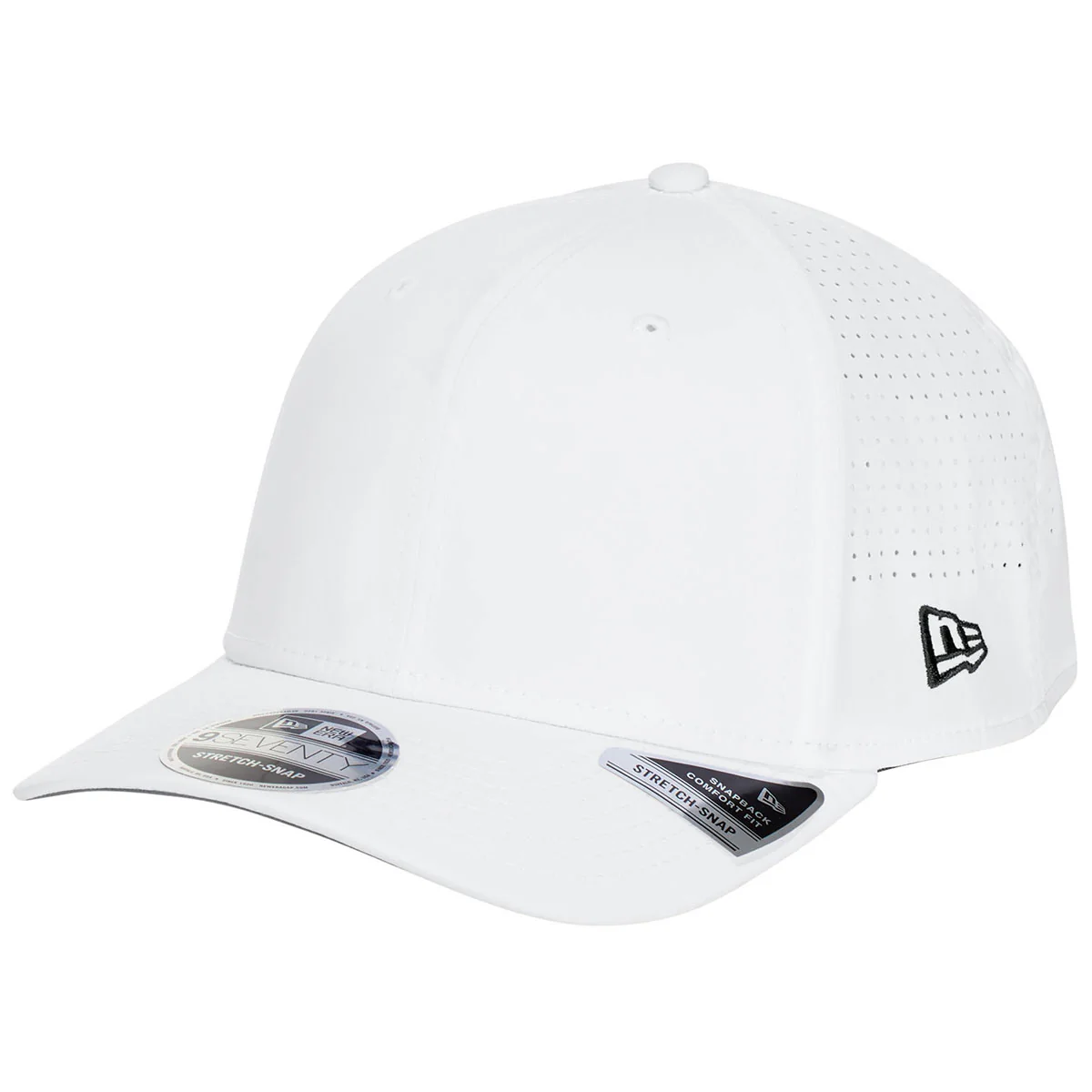 New Era White 9SEVENTY Perforated Snapback Cap - Image 2