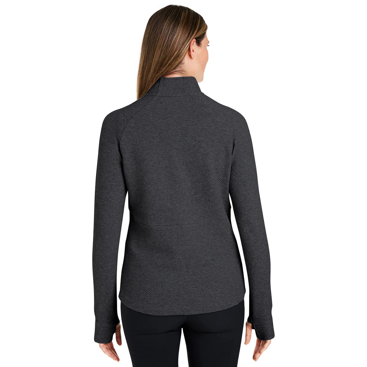 North End Women's Black Heather Spirit Textured Quarter Zip - Image 5