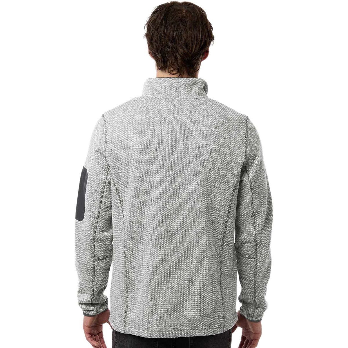 North End Men's Grey/White Jasper Full-Zip Fleece Jacket - Image 4