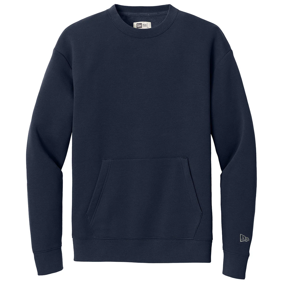 New Era Men's True Navy Heritage Fleece Pocket Crew