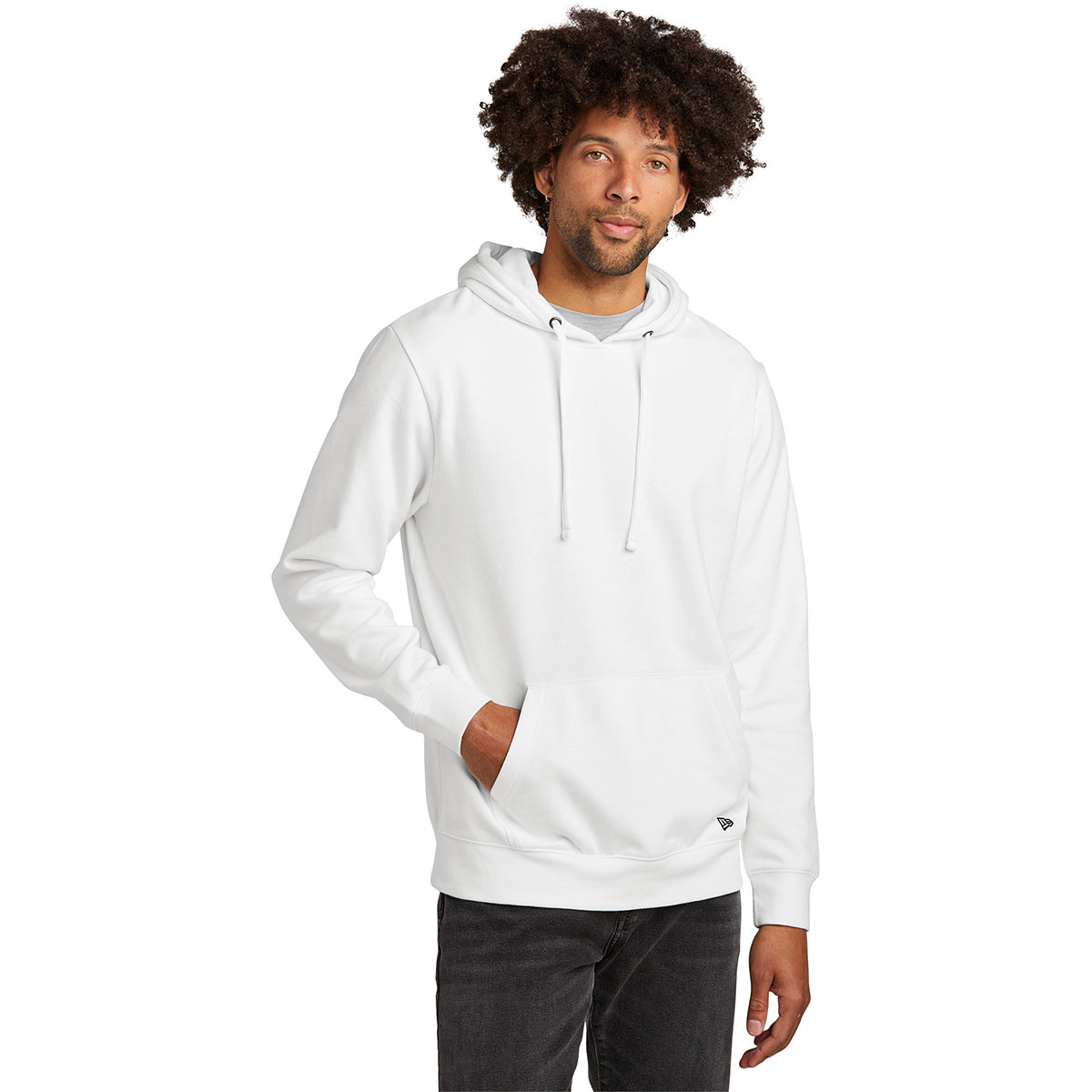New Era Men's White Comback Fleece Pullover Hoodie - Image 3