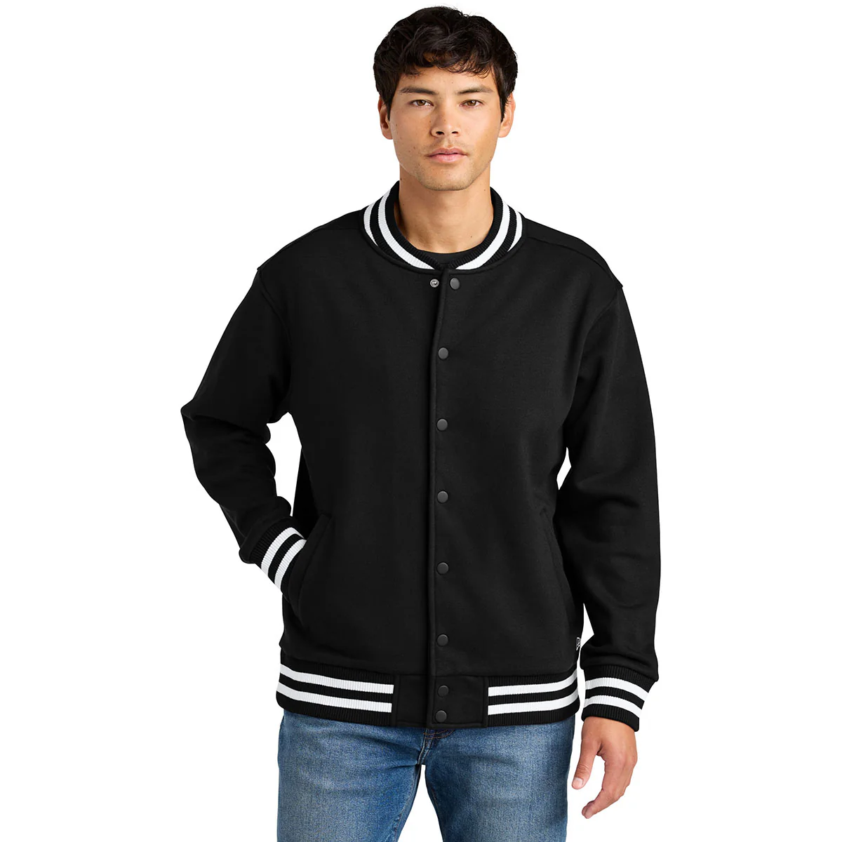 New Era Men's Black Varsity Heavyweight Fleece Jacket - Image 3