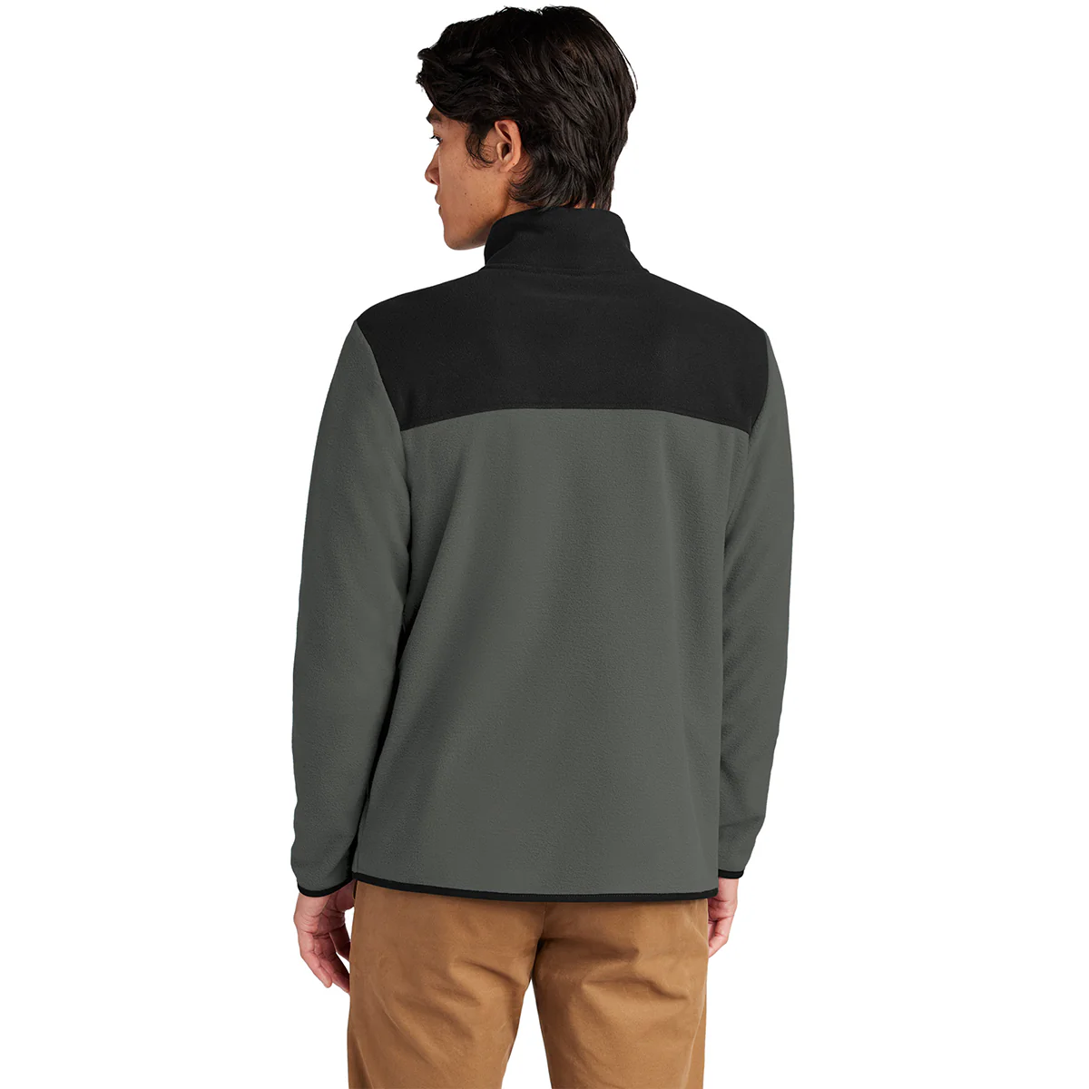 The North Face Men's Asphalt Grey/ TNF Black Glacier Full-Zip Fleece Jacket - Image 4