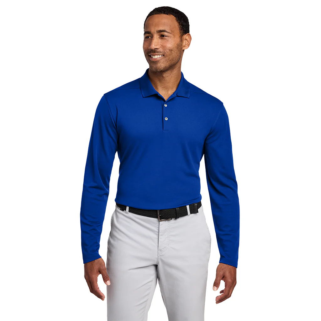 Nike Game Royal Dri-FIT Micro Pique 2.0 Long Sleeve Polo - Image 3