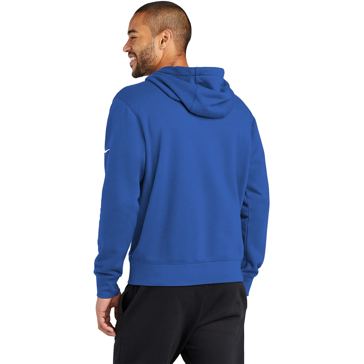 Nike Men's Game Royal Club Fleece Sleeve Swoosh Pullover Hoodie - Image 4