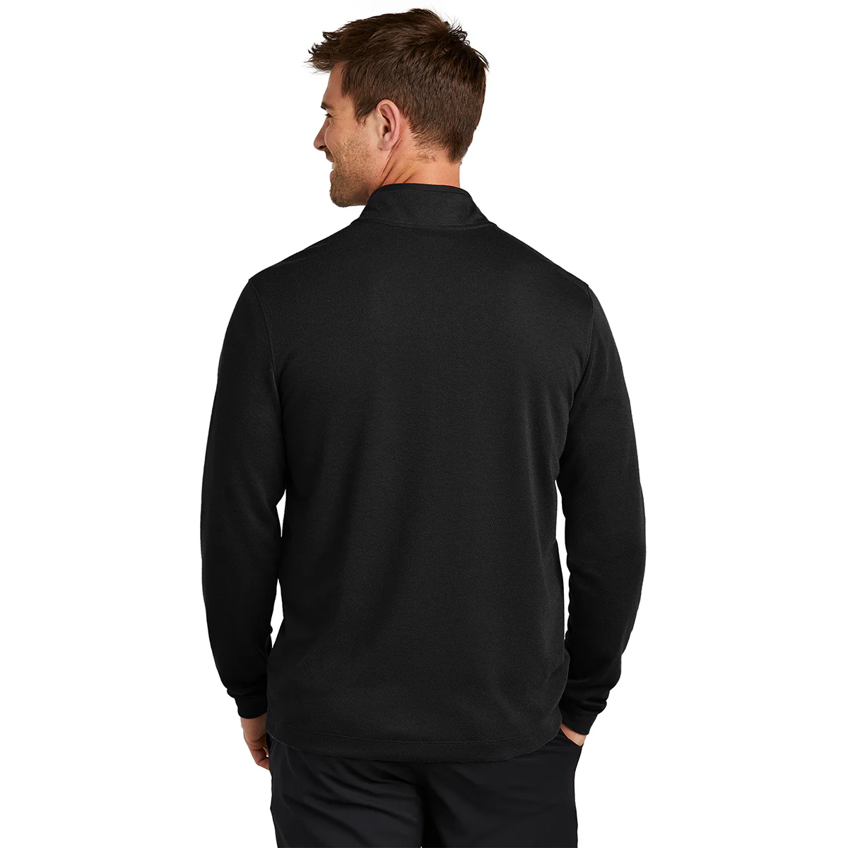 Nike Men's Black Textured 1/2 Zip Cover-UP - Image 4