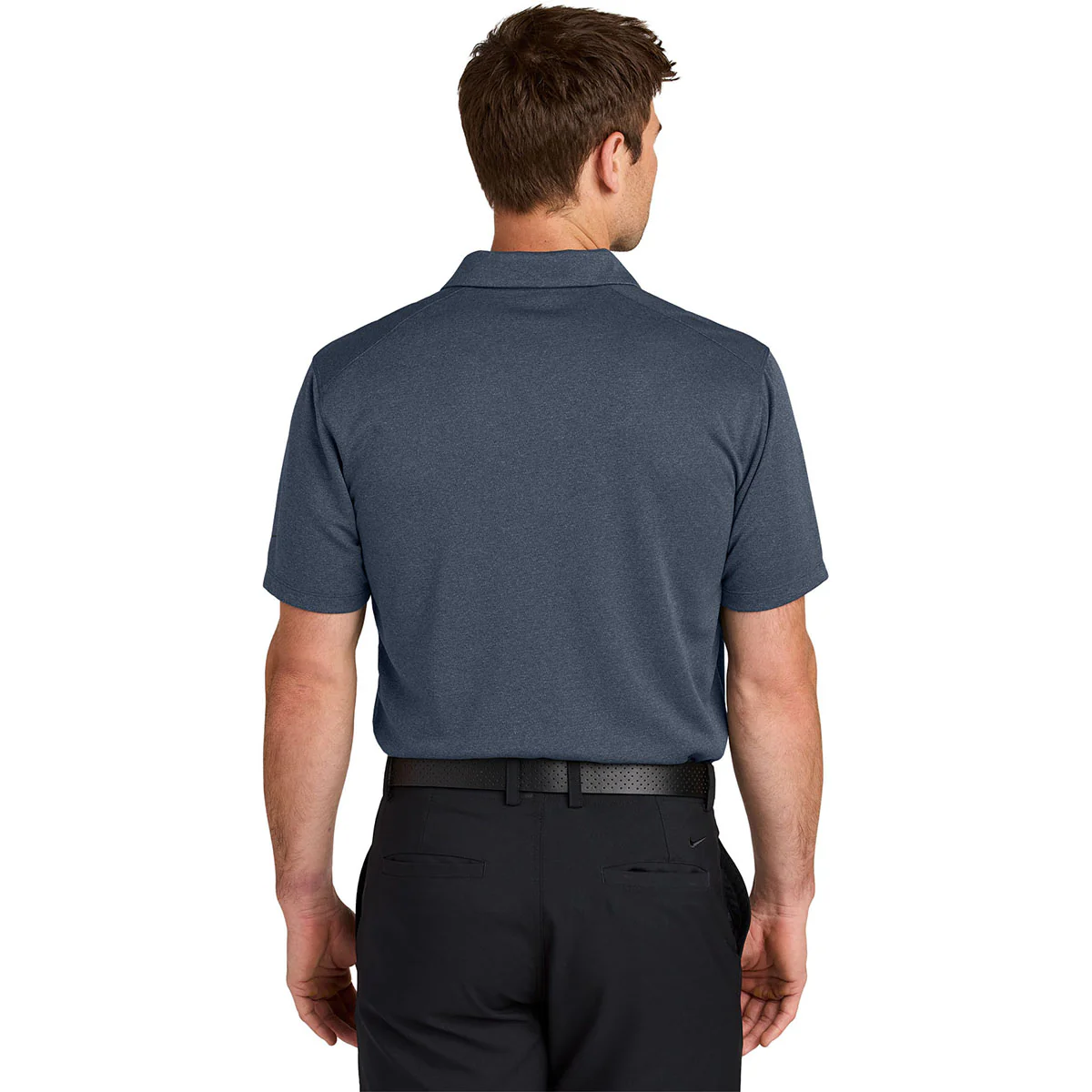 Nike Men's Navy Heather Dri-FIT Smooth Heather Polo - Image 4