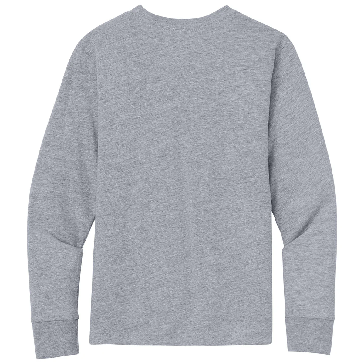 Next Level Youth Heather Gray Cotton Long Sleeve Tee - Image 2
