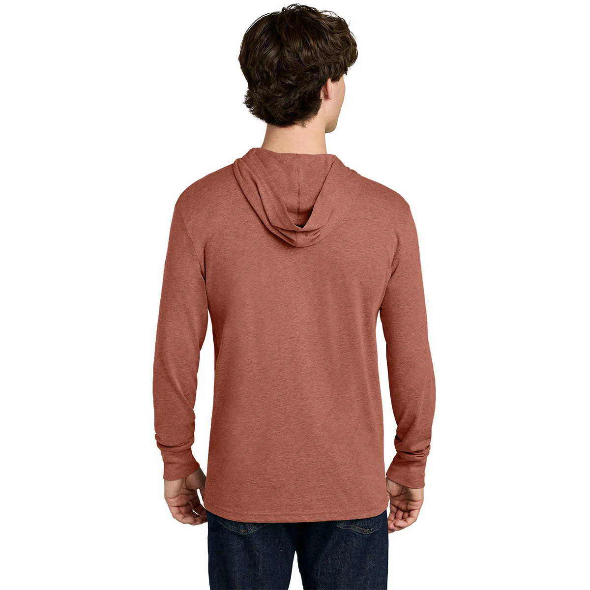 Next Level Men's Heather Redwood Apparel CVC Long Sleeve Hoodie - Image 4